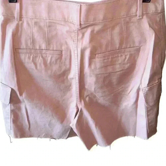Loft size 2, 30” high waist cargo shorts in a salmon pink. NWOT. - Picture 2 of 9